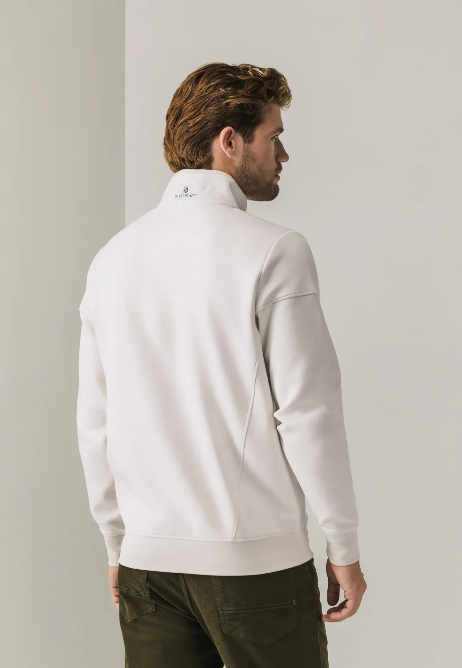 Sweatshirt met halve rits en fancy details-State of Art Online