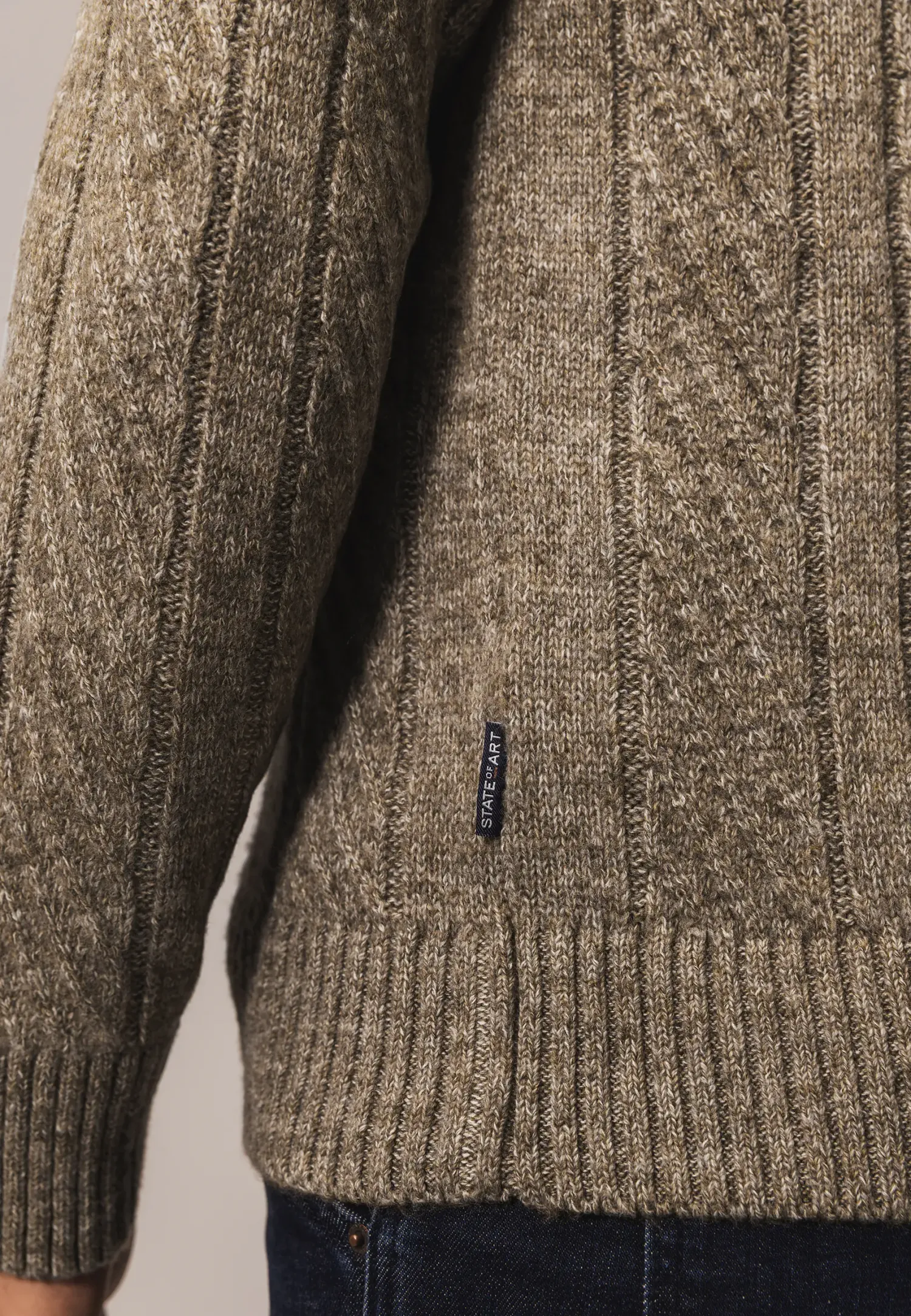 Vest met sjaalkraag van CIPRO-garen-State of Art New