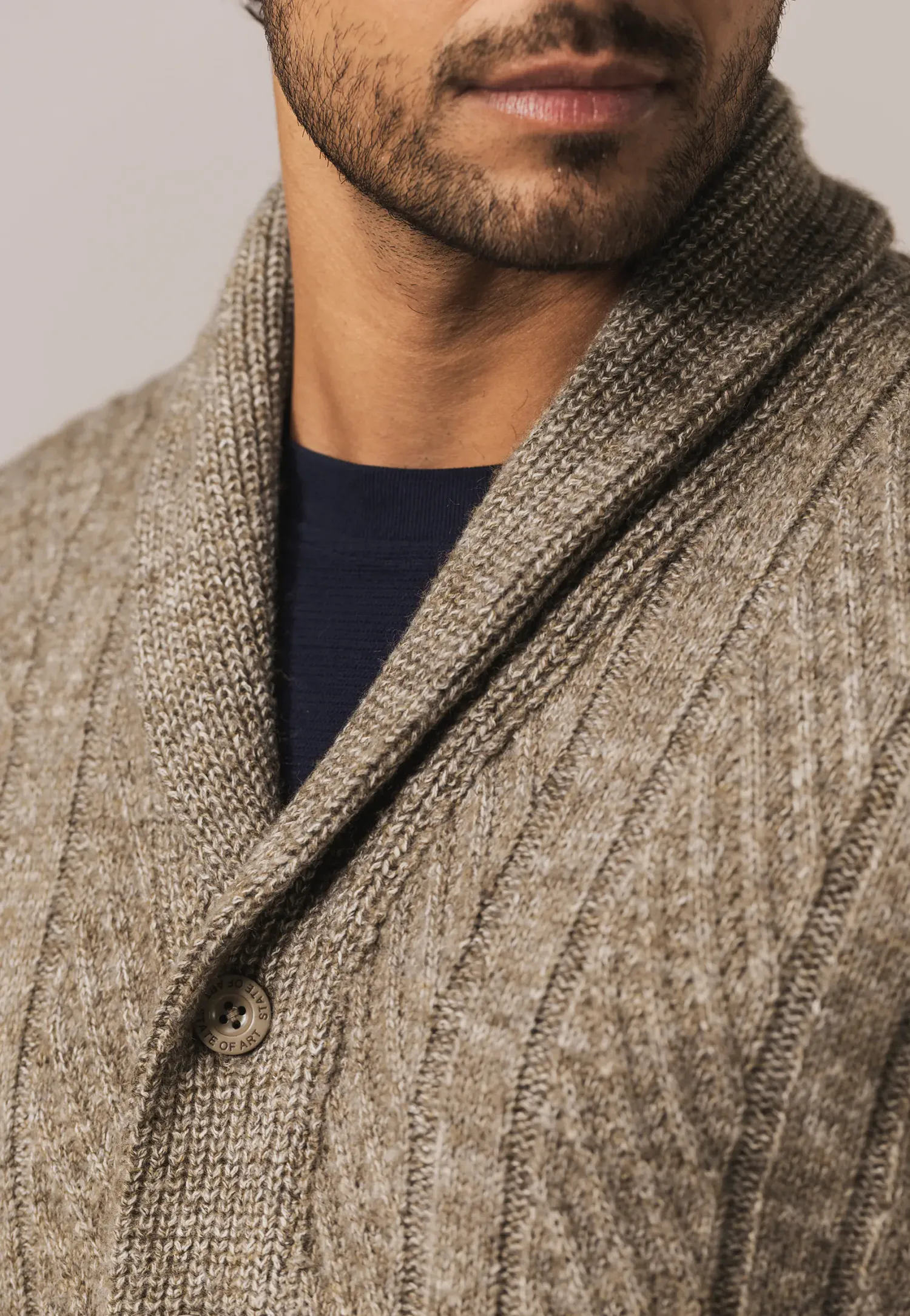 Vest met sjaalkraag van CIPRO-garen-State of Art New