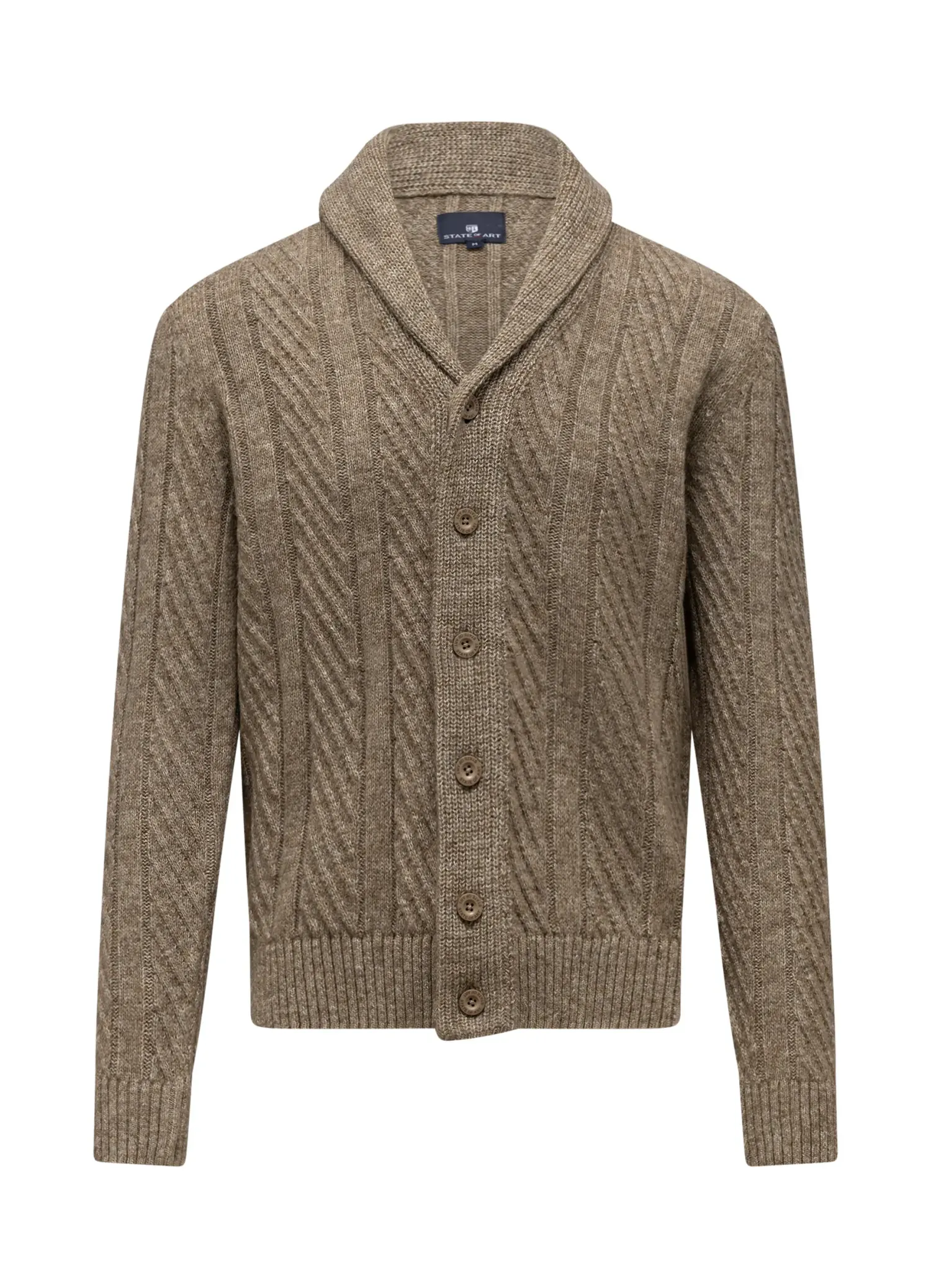 Vest met sjaalkraag van CIPRO-garen-State of Art New