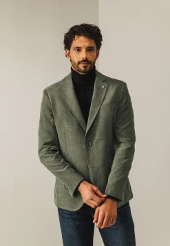 Volledig gevoerde babycord blazer-State of Art Outlet